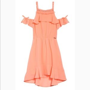 Marciano Ruffle Cold Shoulder Dress. Size 16.